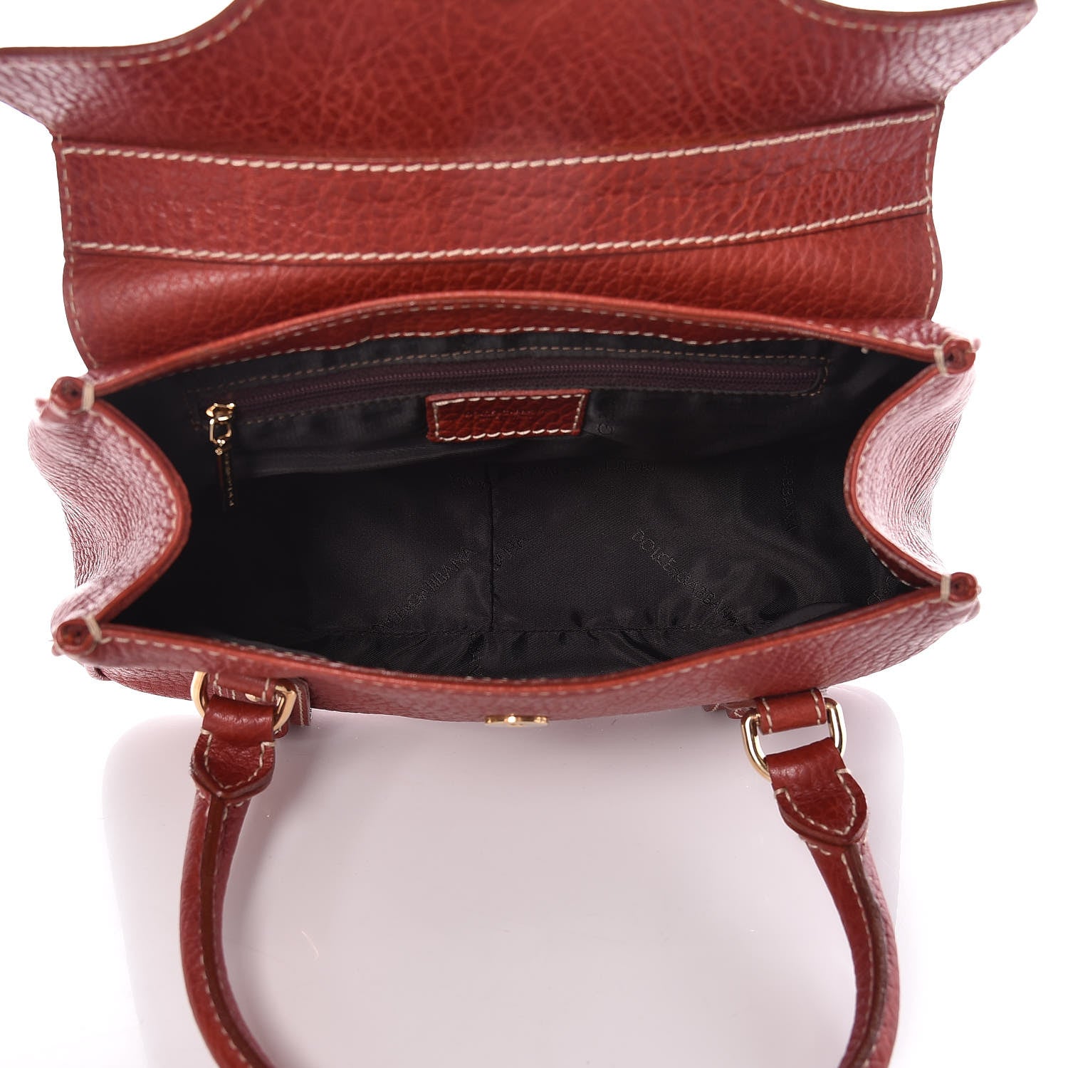 Dolce & Gabbana Calfskin Satchel Red 5 of 14