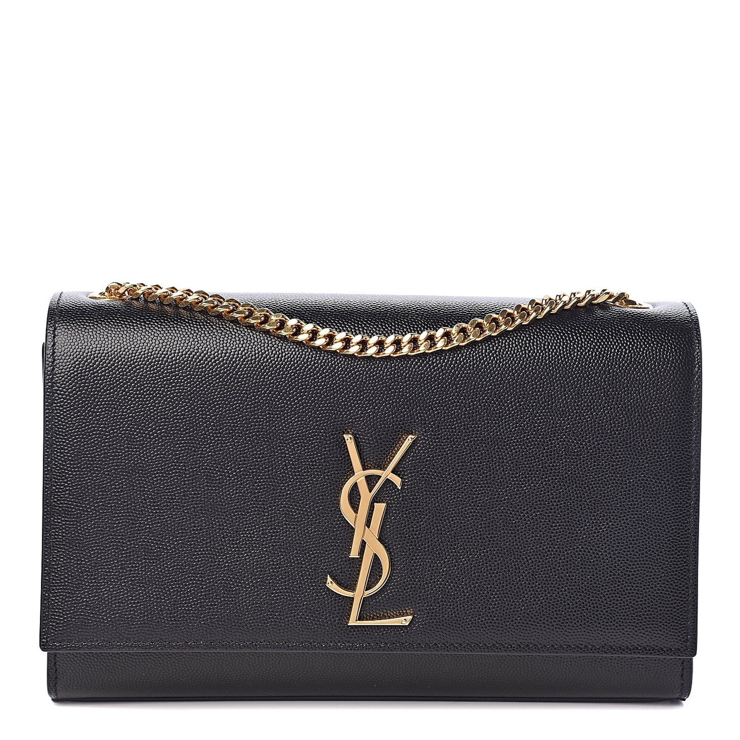 Grain De Poudre Medium Classic Monogram Kate Satchel Black