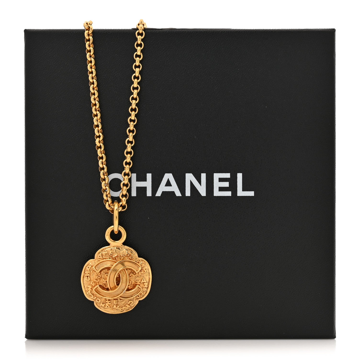 Chanel Metal CC Medallion Chain Necklace Gold 5 of 5