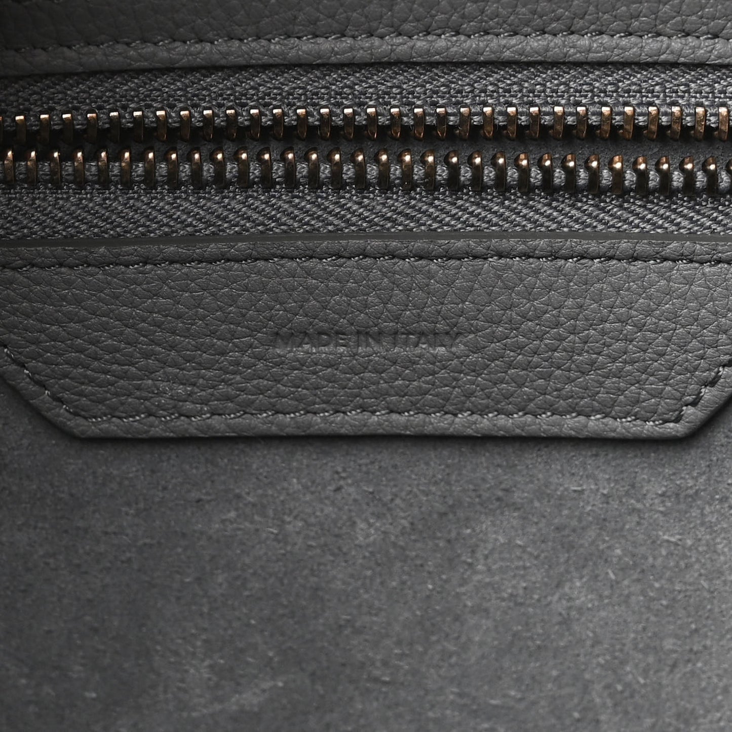 Drummed Calfskin Mini Luggage Kohl