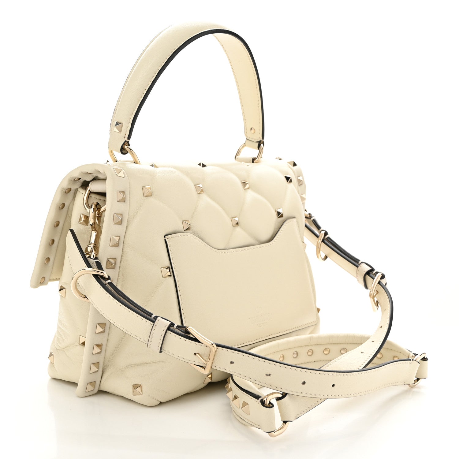 Valentino Garavani Nappa Medium Candystud Top Handle Bag Light Ivory 3 of 9
