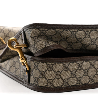 Gucci GG Supreme Monogram Textured Dollar Calfskin Web Ophidia Savoy Garment Bag Beige Ebony New Acero 8 of 9