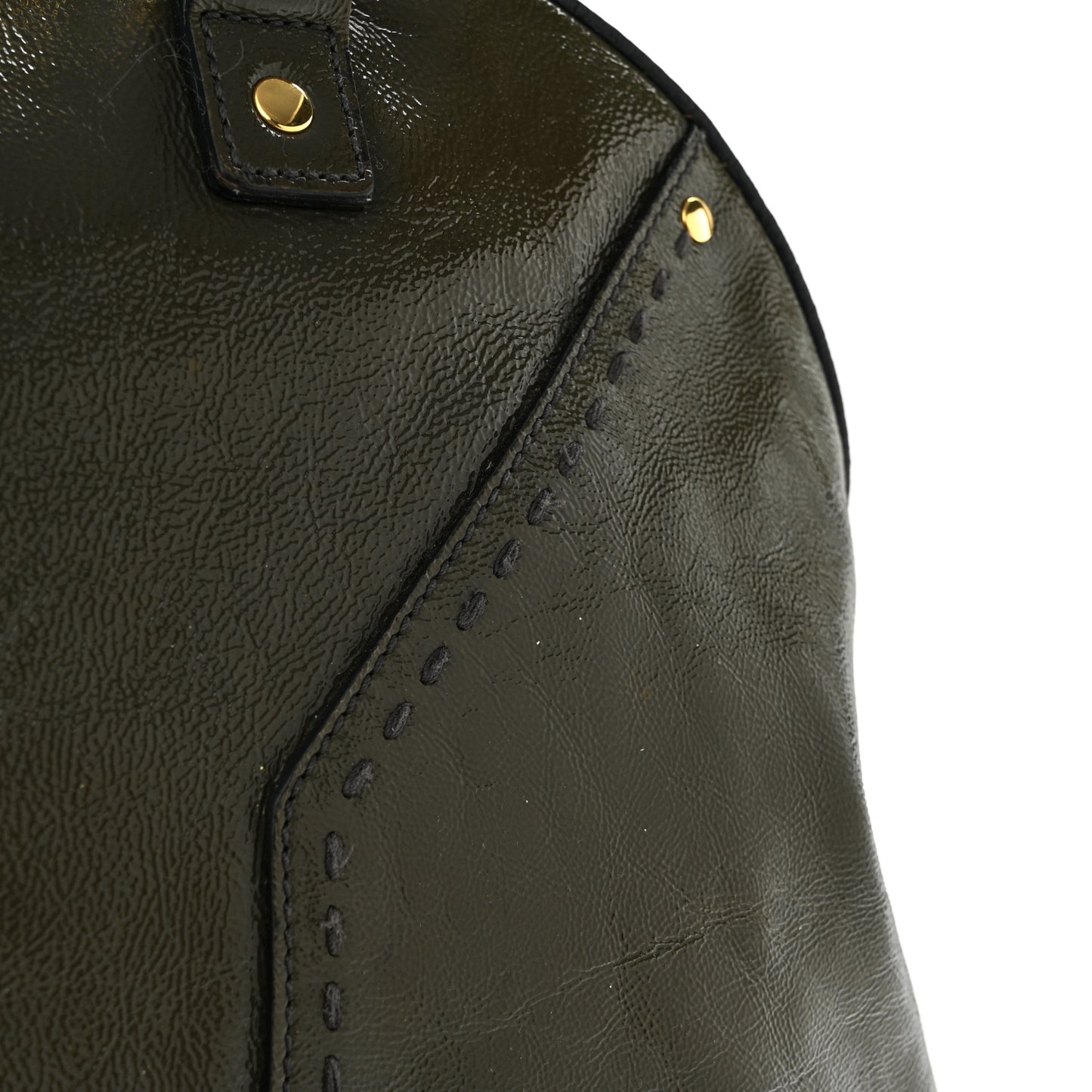 Patent Leather Oversized Muse Dark Grey