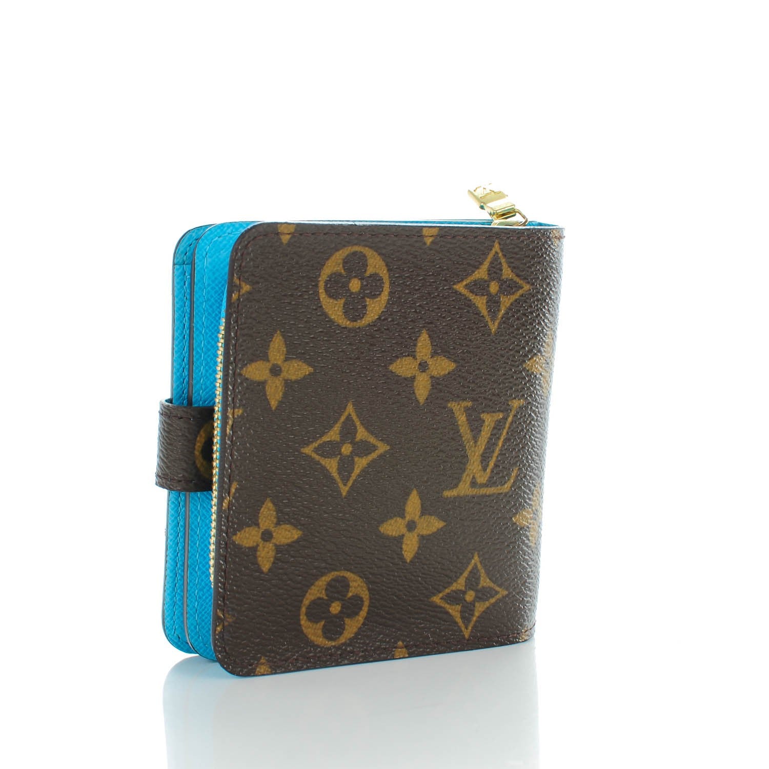 Louis Vuitton Monogram Groom Compact Zip Wallet Blue 3 of 7