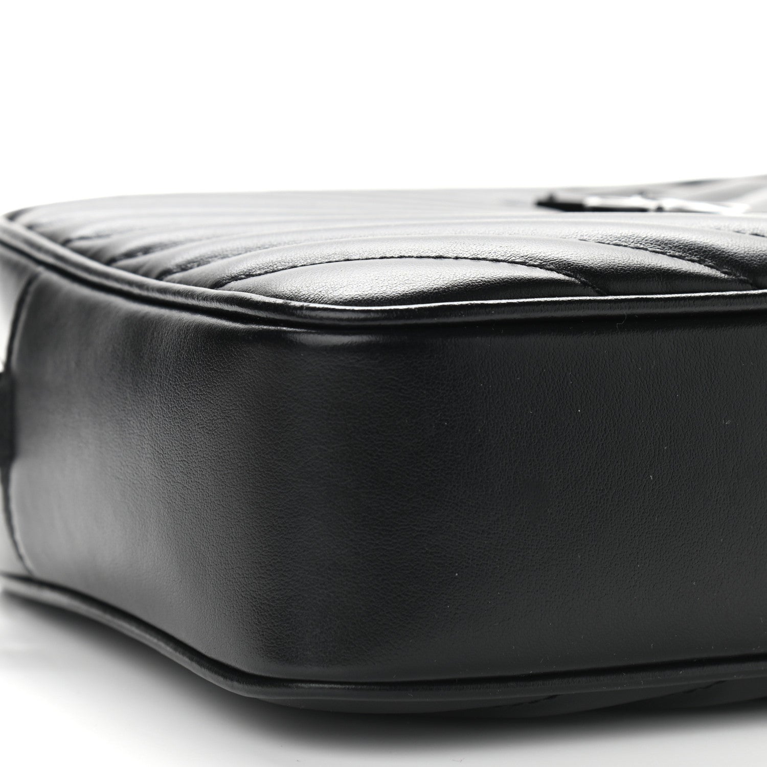 Saint Laurent Calfskin Matelasse Monogram Lou Camera Bag Black 8 of 9
