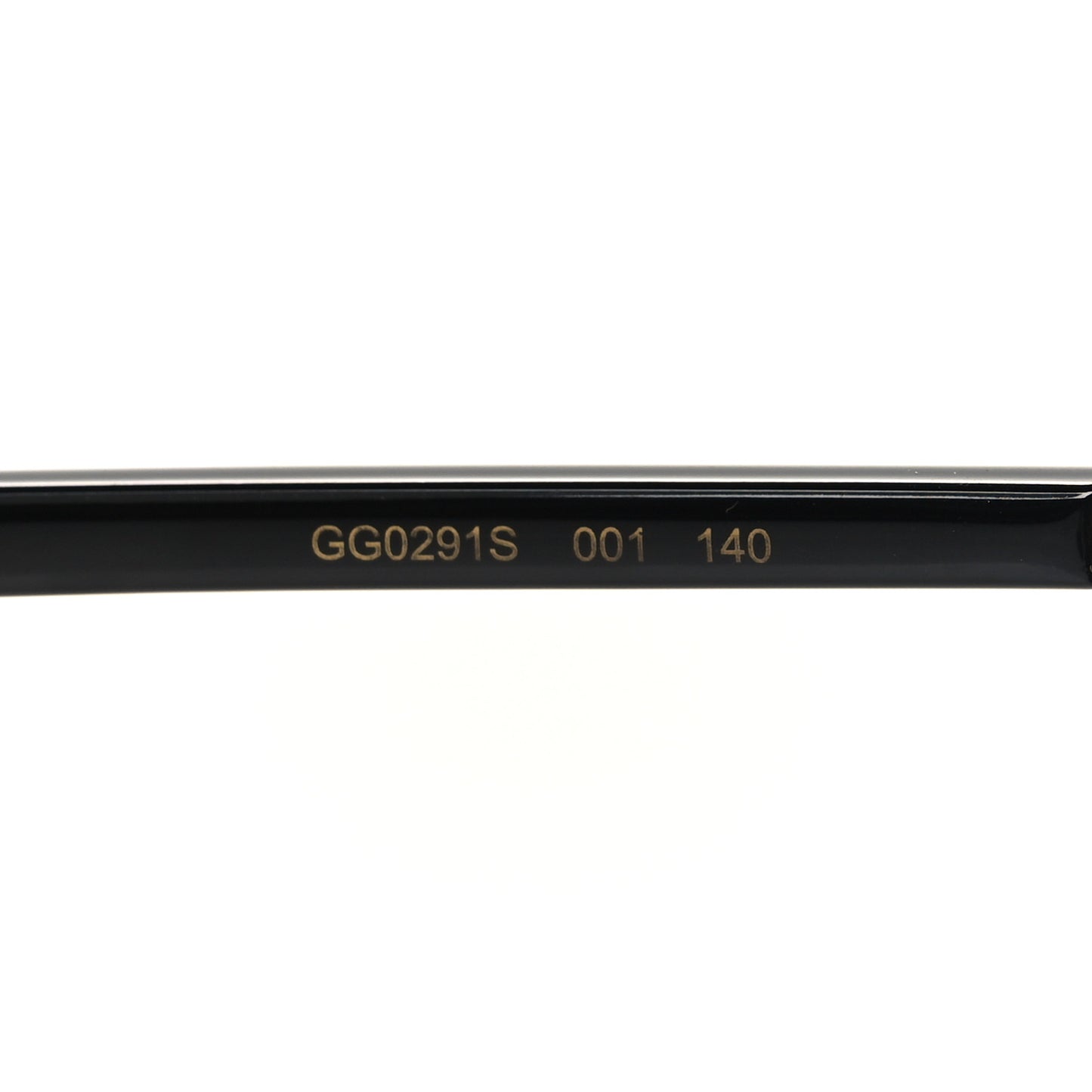 Metal Rimless Square Sunglasses GG0291S Black Gold