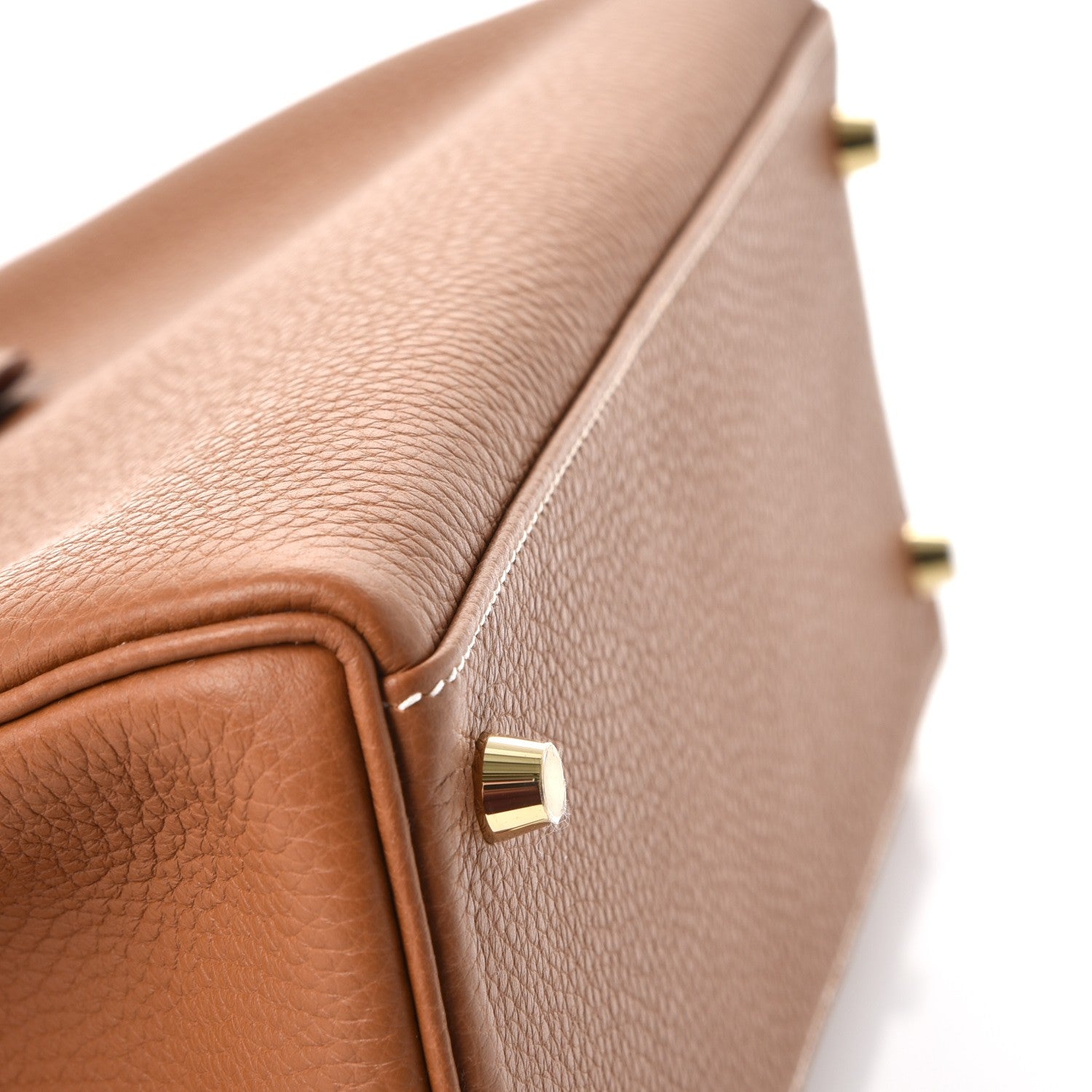 Hermes Taurillon Clemence Retourne Horseshoe Kelly 28 Gold 14 of 40