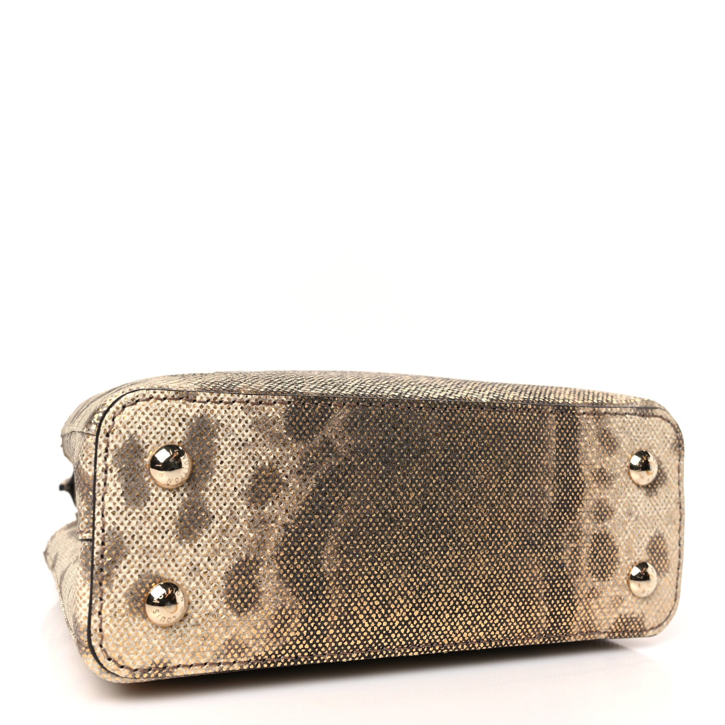 Metallic Lizard Capucines Mini Gold
