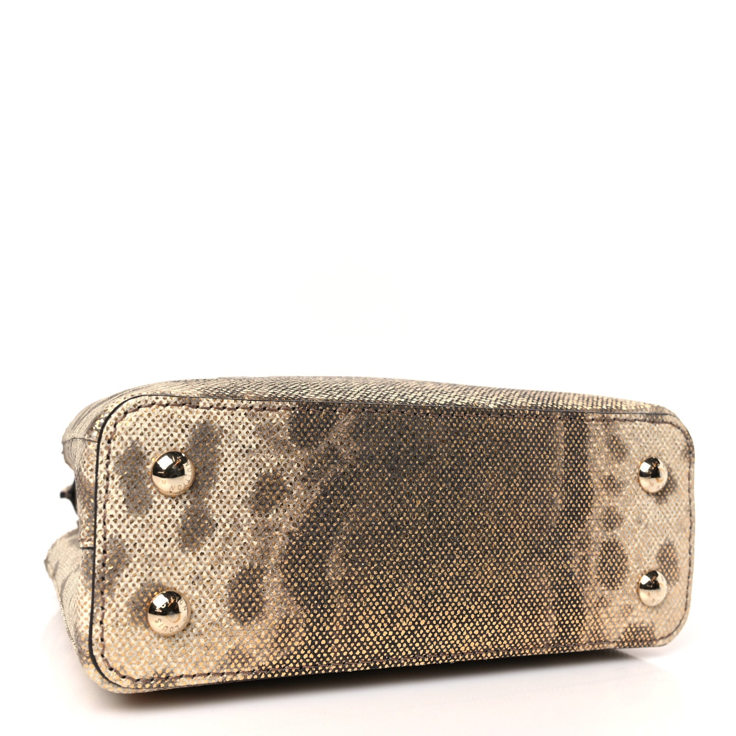 Louis Vuitton Metallic Lizard Capucines Mini Gold 4 of 8