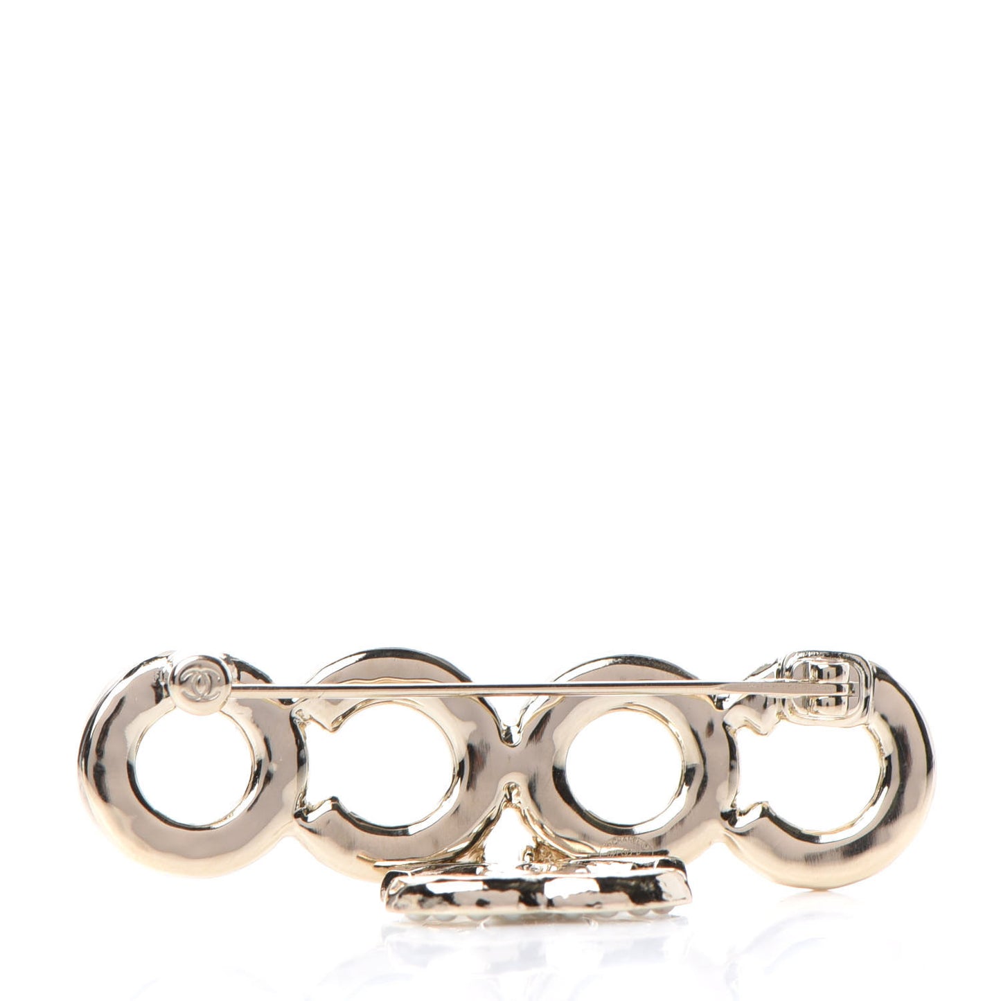 Pearl Coco Brooch Gold