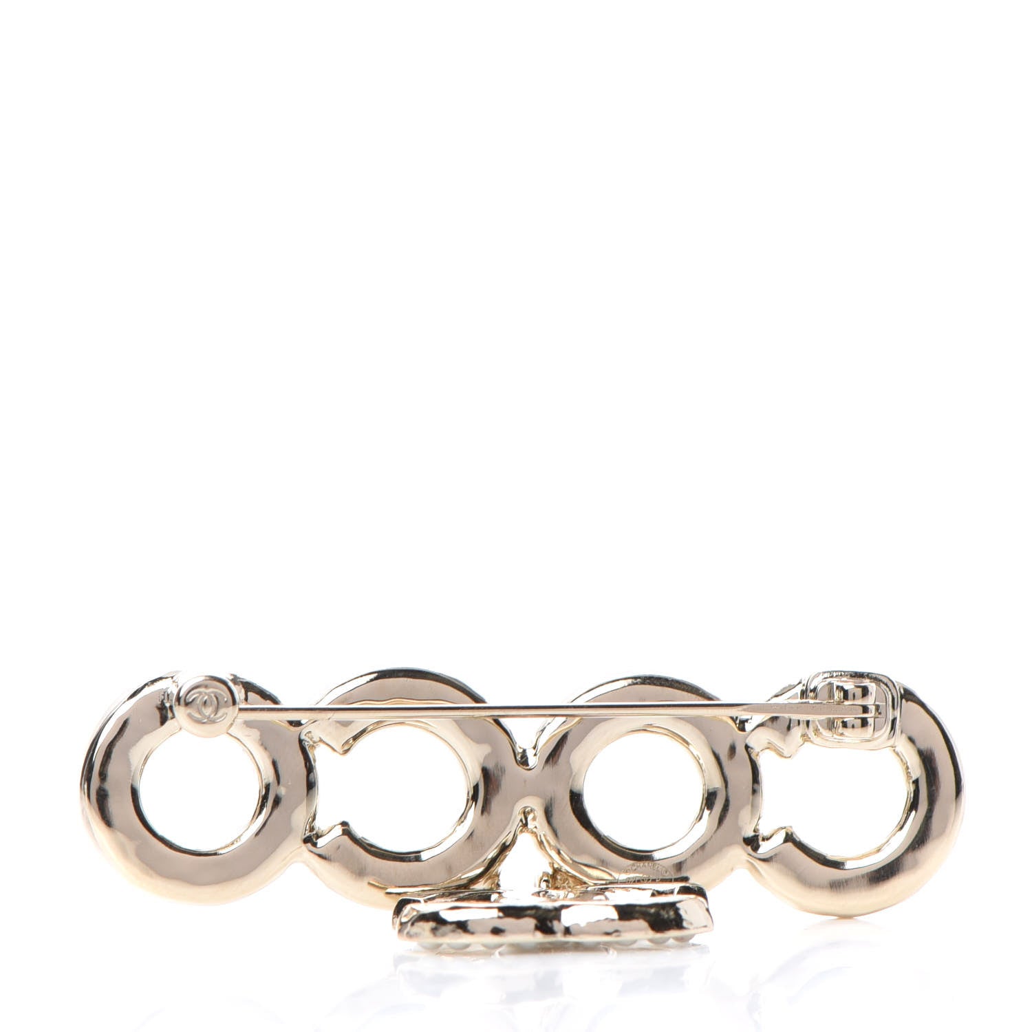 Chanel Pearl Coco Brooch Gold 3 of 5