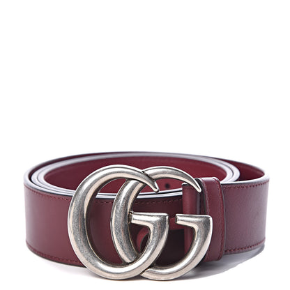 Gucci Moon Calfskin Nickel Double G 40mm Belt 105 42 Strong Red 1 of 6