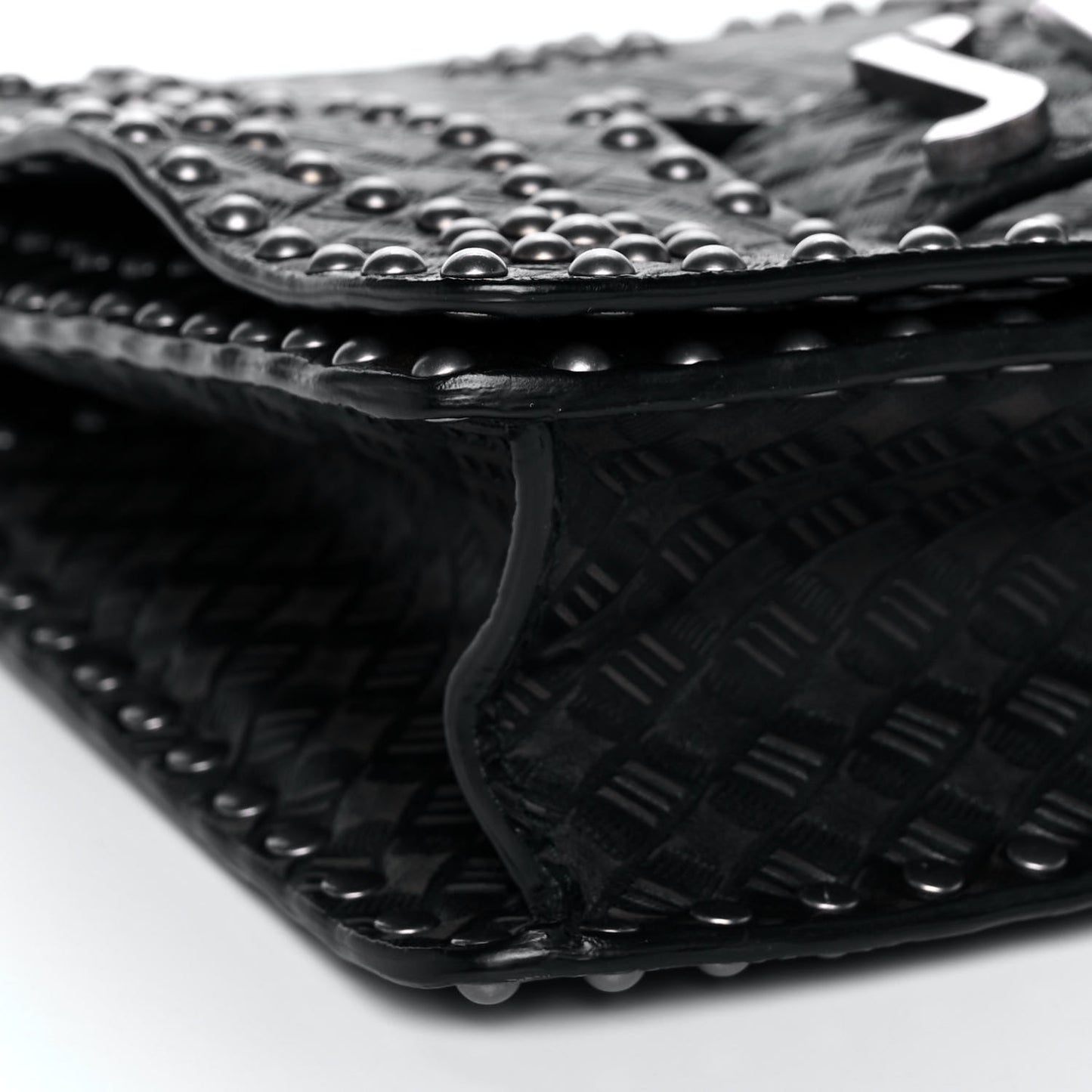 Calfskin Studded Dio(r)evolution Flap Bag Black