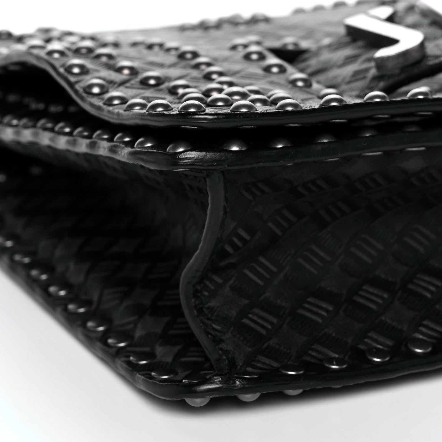 Christian Dior Calfskin Studded Dio(r)evolution Flap Bag Black 7 of 8