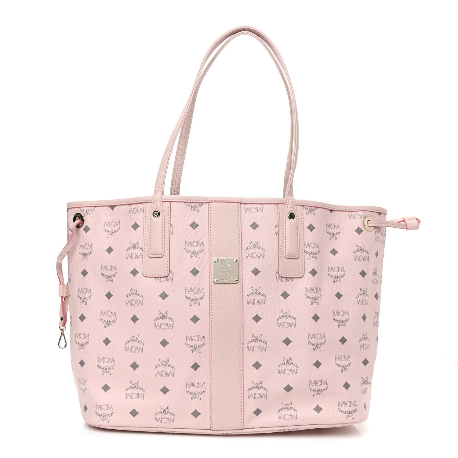 MCM Visetos Medium Liz Reversible Shopper Tote Powder Pink 2 of 13