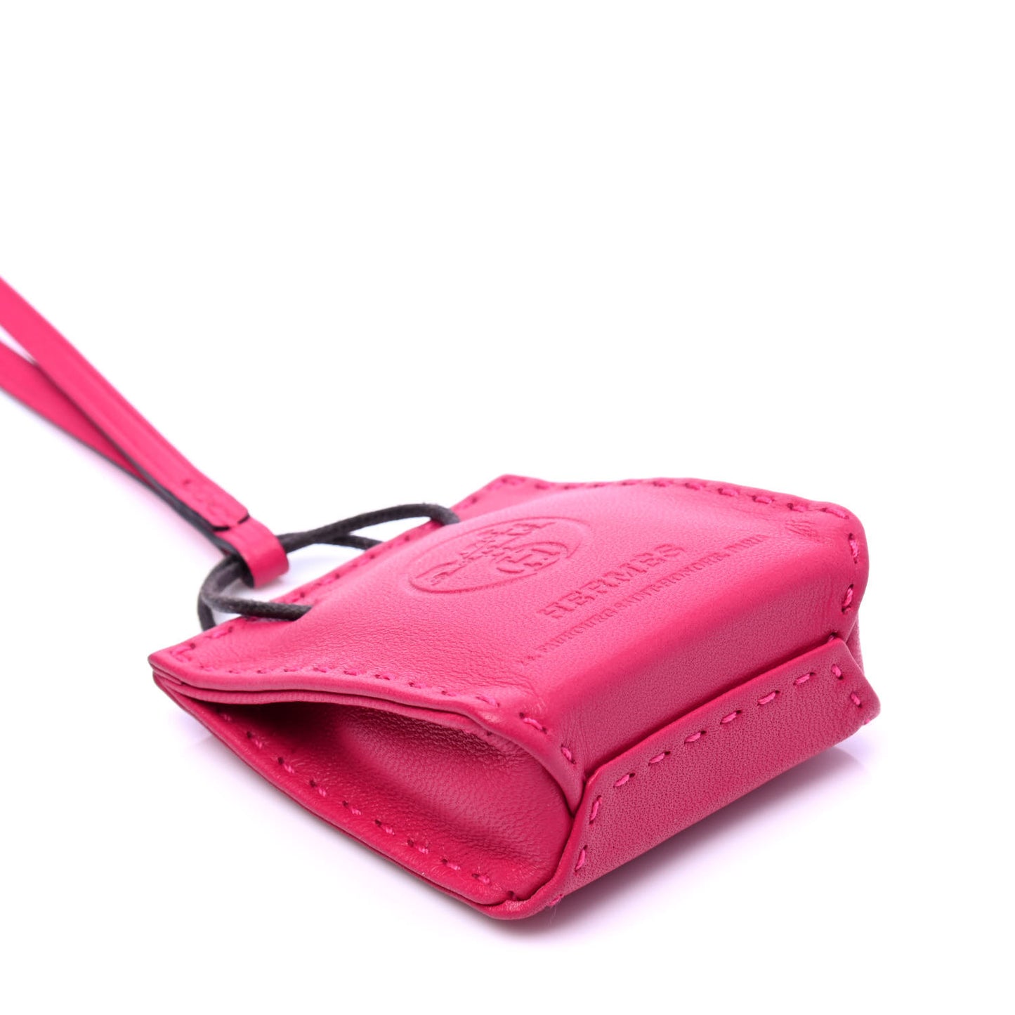 Milo Lambskin Swift Shopping Bag Charm Rose Mexico