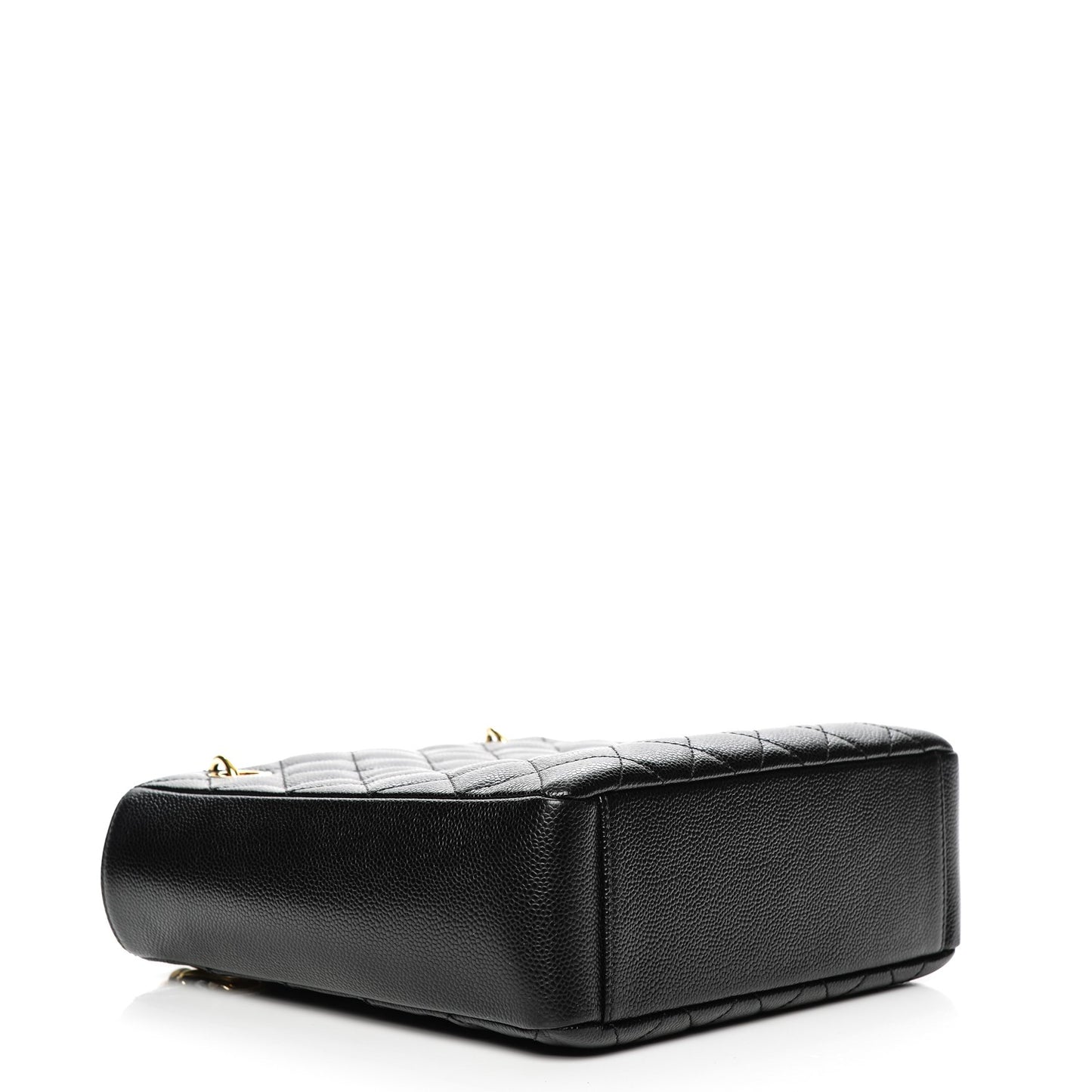 Caviar Quilted Petit Shopping Tote PST Black