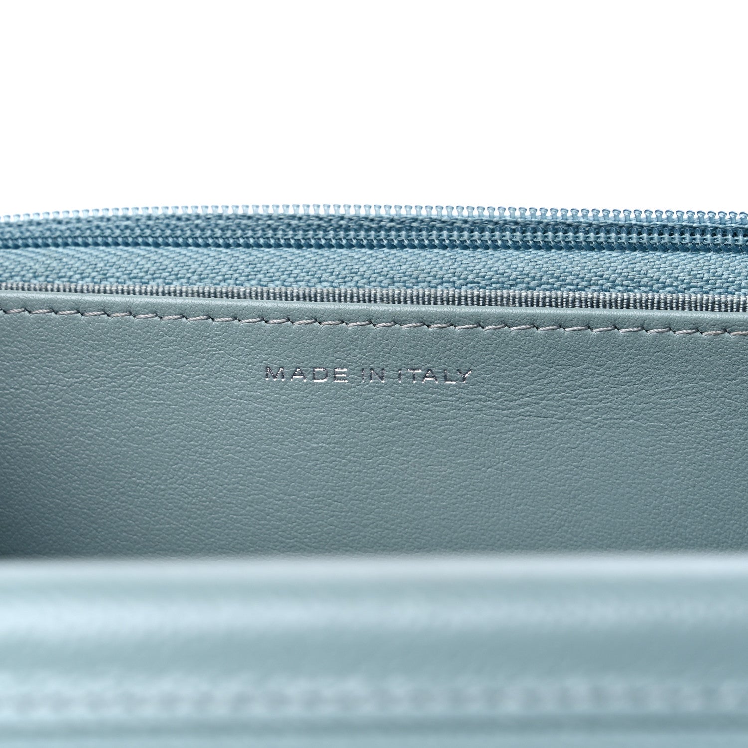 Chanel Caviar Quilted Wallet On Chain WOC Light Blue 7 of 15