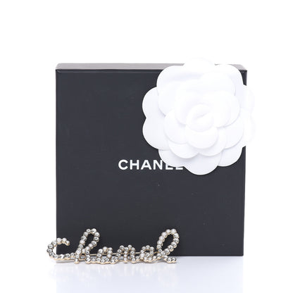 Chanel Metal Glass Swirling Pearls Hair Clip Gold 4 of 4