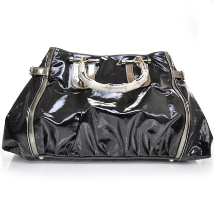 Gucci Dialux Pop Bamboo Handle Tote Black 1 of 7