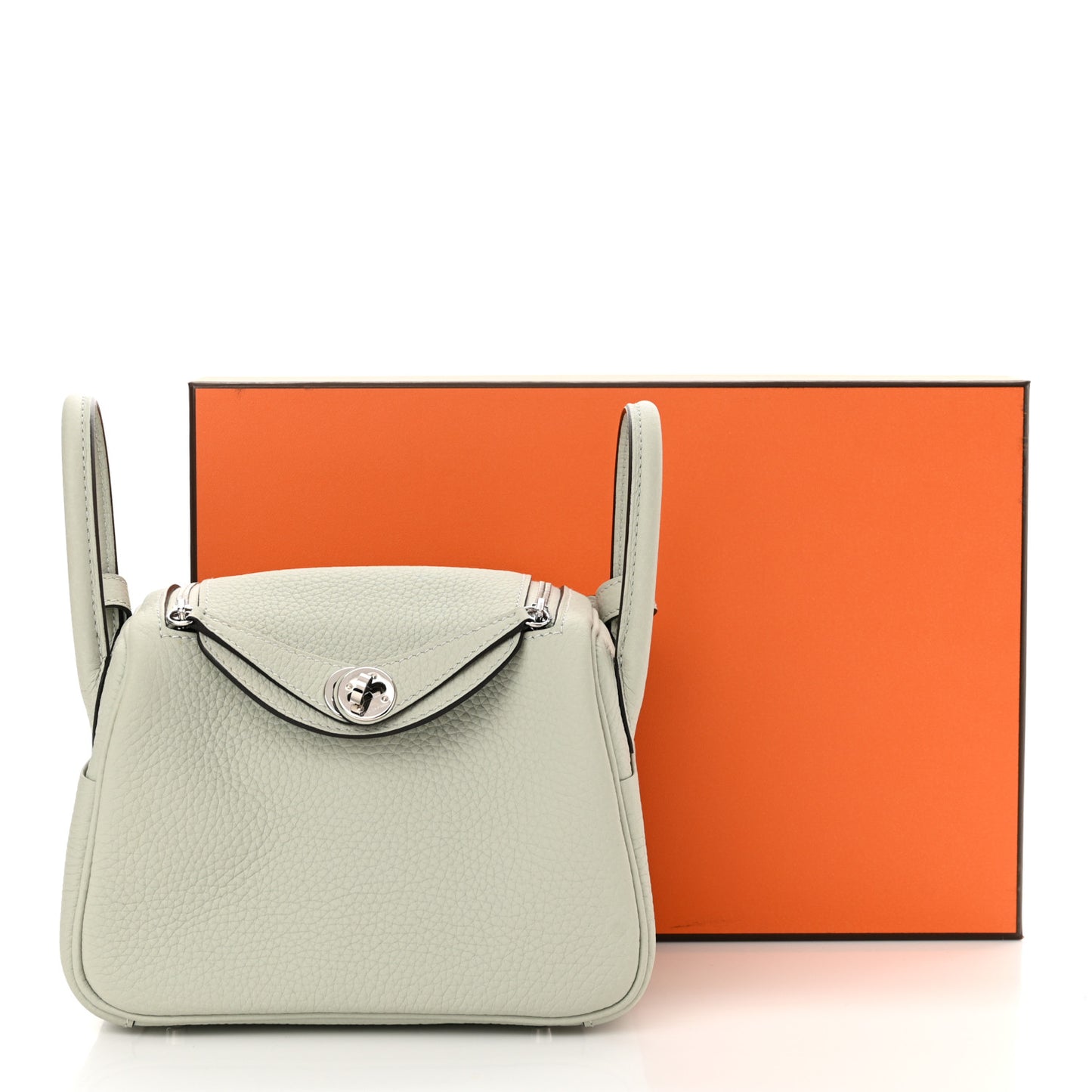 Taurillon Clemence Mini Lindy 20 Gris Neve