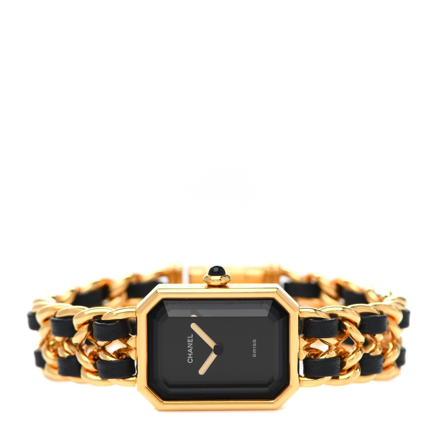 Chanel Stainless Steel Lambskin 20mm Chain Premiere Quartz Watch Gold M 2 of 4