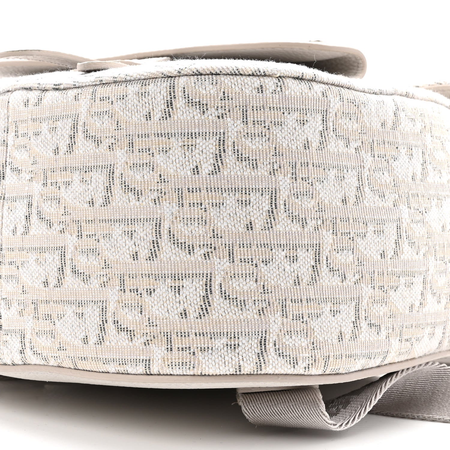 Christian Dior HOMME Oblique Jacquard Calfskin Mini Saddle Backpack Beige 9 of 10
