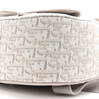 Christian Dior HOMME Oblique Jacquard Calfskin Mini Saddle Backpack Beige 9 of 10