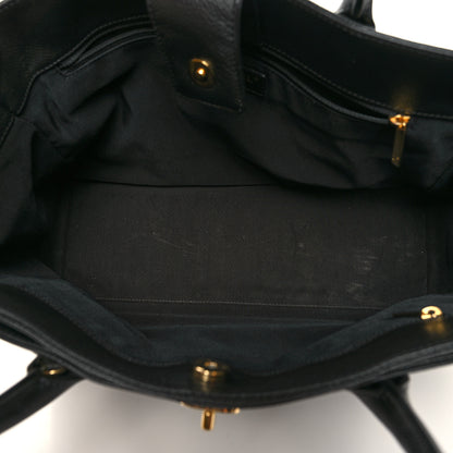 Chanel Calfskin Cerf Executive Shopper Tote Black 6 of 12