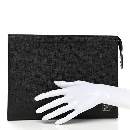 Louis Vuitton Taiga Pochette Voyage MM Black 2 of 7