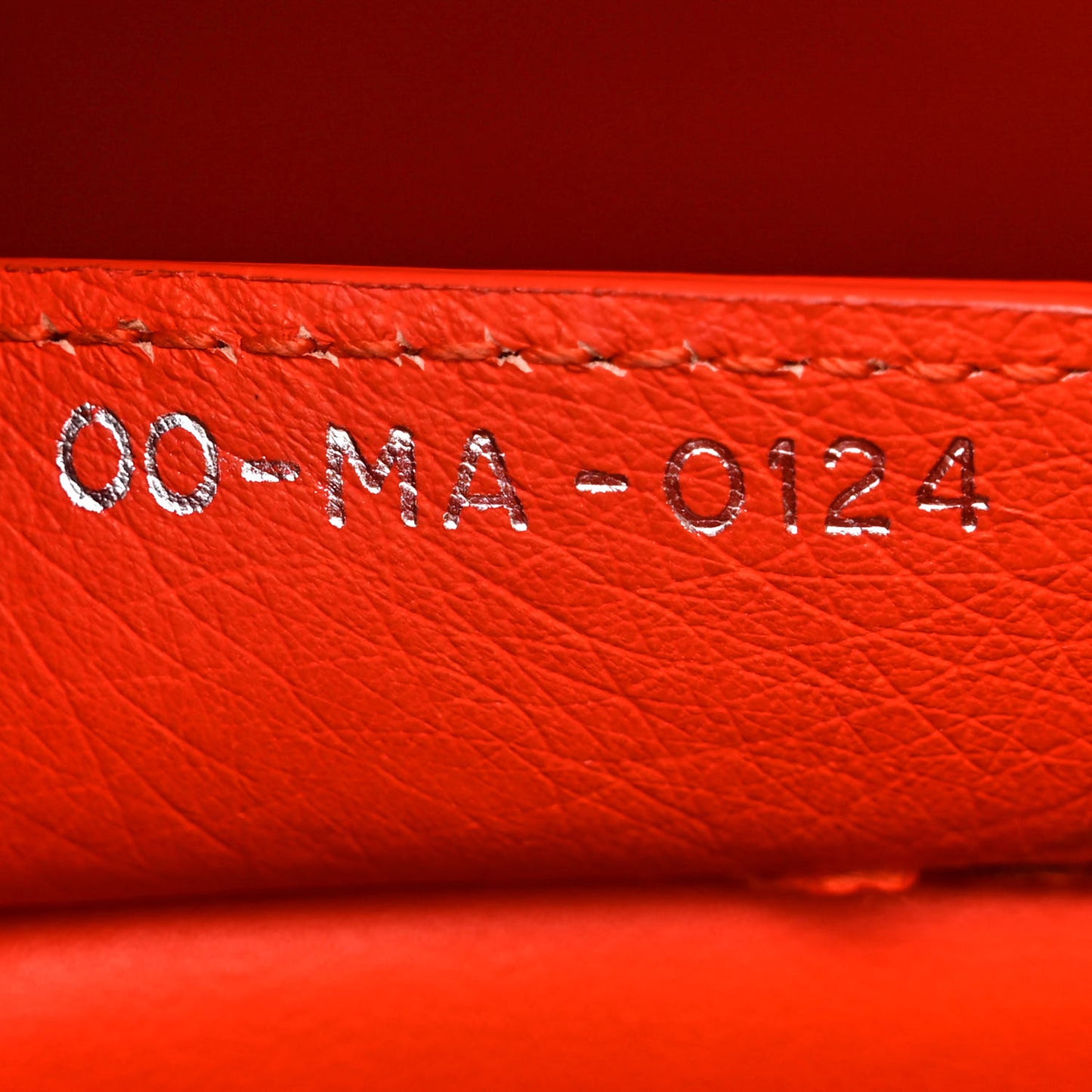 Ostrich Large Lady Dior Orange