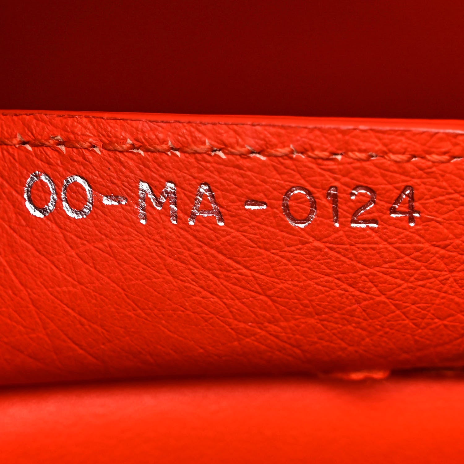 Christian Dior Ostrich Large Lady Dior Orange 7 of 11