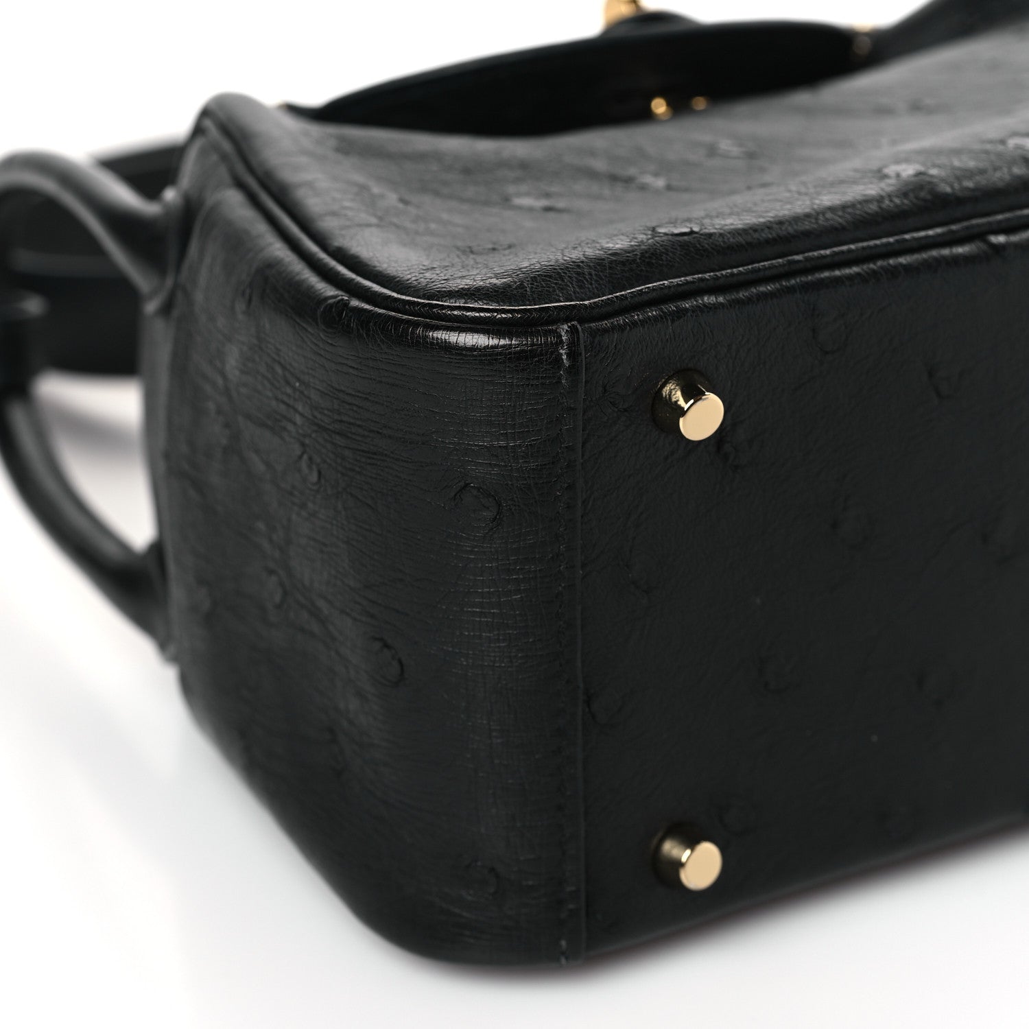 Hermes Ostrich Mini Lindy 20 Black 8 of 9