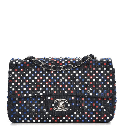 Chanel Denim Crystal Strass Mini Flap Bag Blue 1 of 7