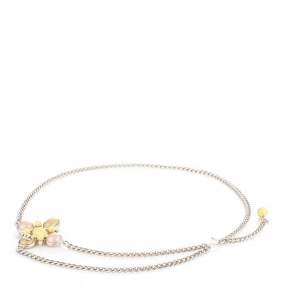 Chanel Gripoix Poured Glass Crystal CC Belt Silver 1 of 3