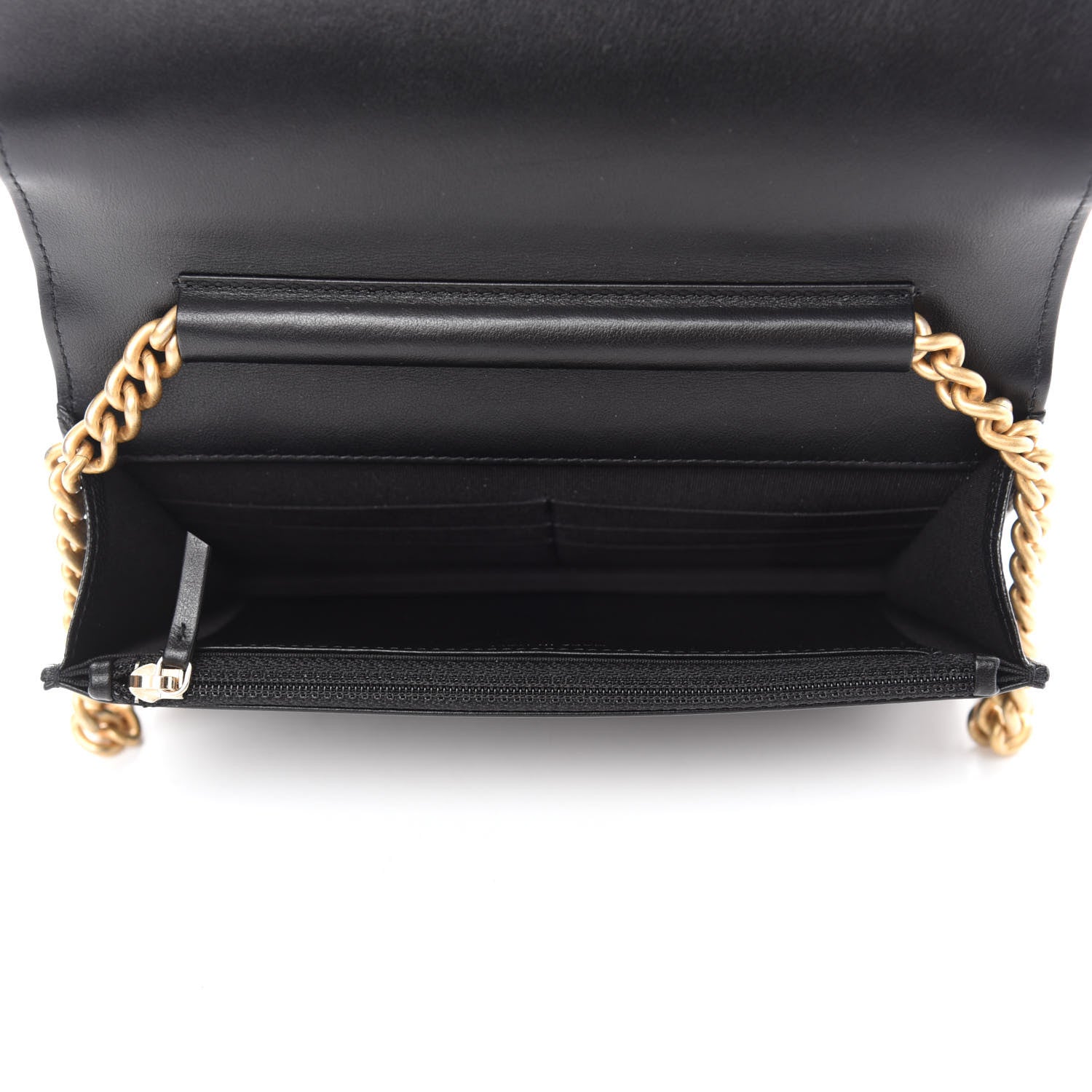 Chanel Caviar Quilted Boy Wallet On Chain WOC Black 5 of 12