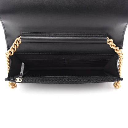 Chanel Caviar Quilted Boy Wallet On Chain WOC Black 5 of 12