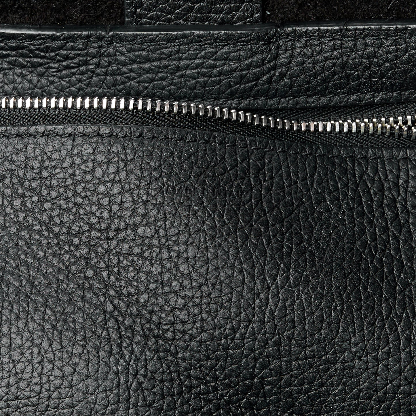 Supple Grained Calfskin Small Big Bag Black