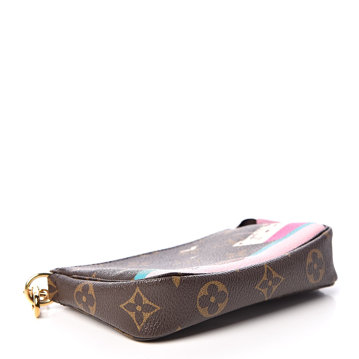 Louis Vuitton Monogram 2016 Christmas Animation Mini Pochette Accessories Rose Ballerine 4 of 7
