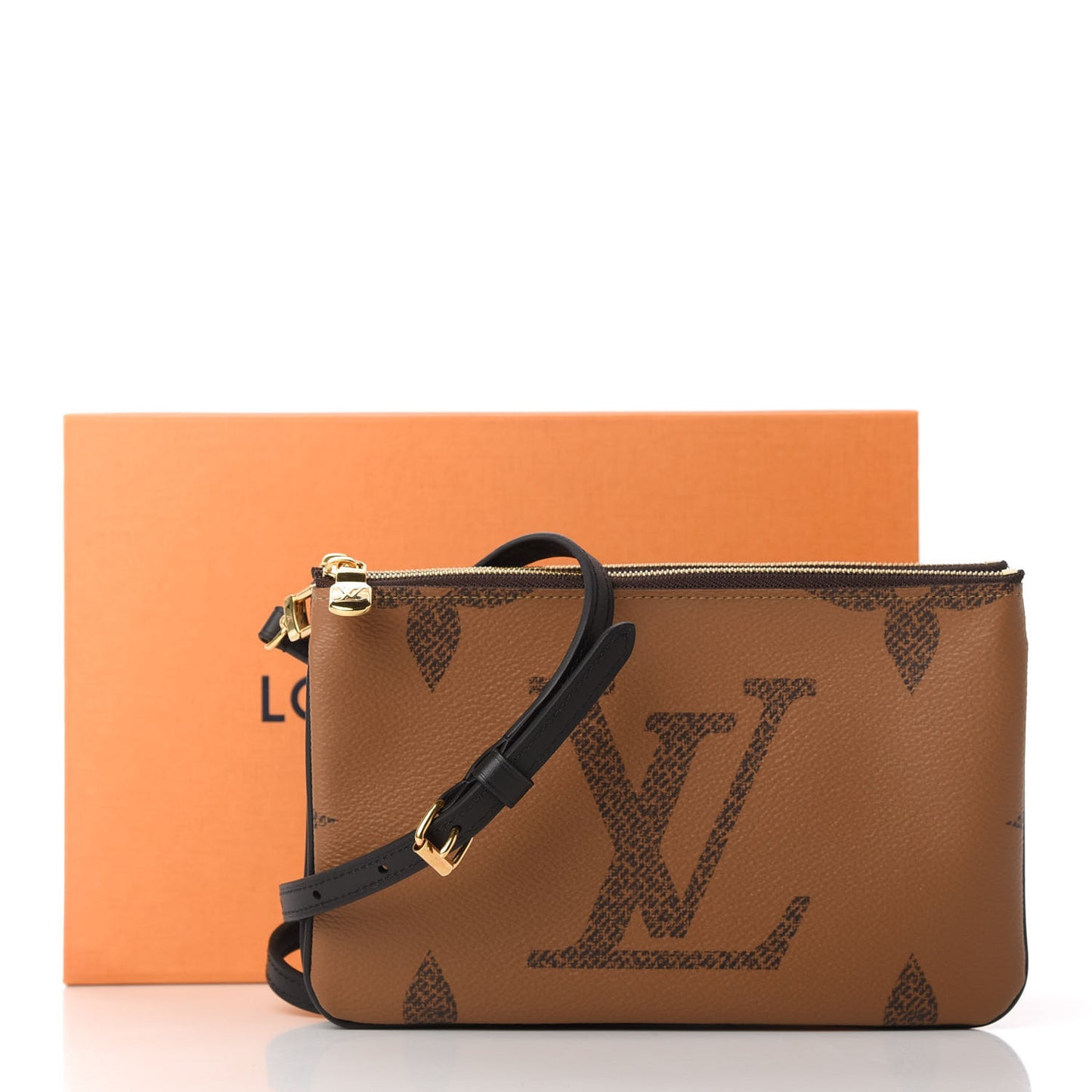 Reverse Monogram Giant Double Zip Pochette