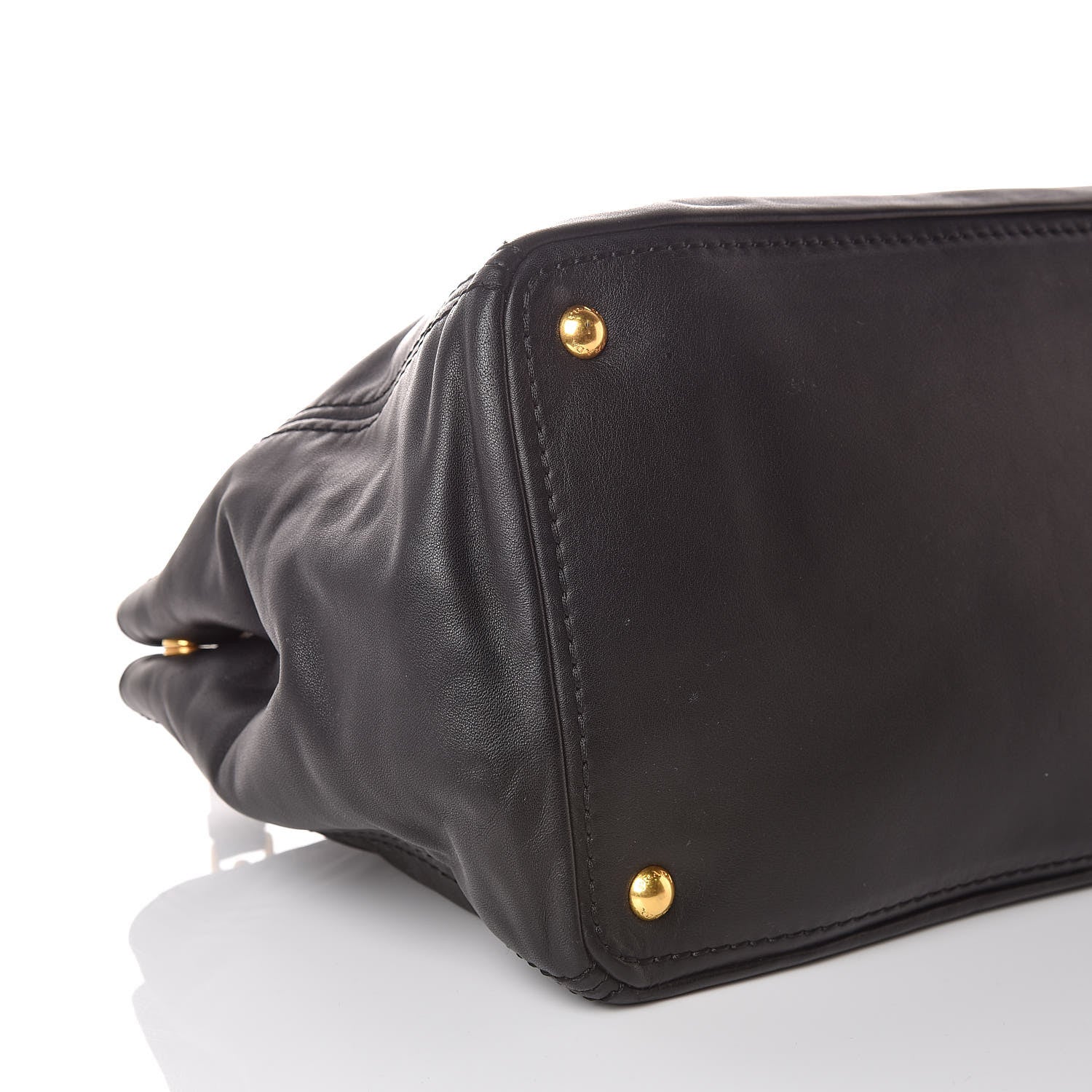 Prada Soft Calf Shopping Tote Black 5 of 10