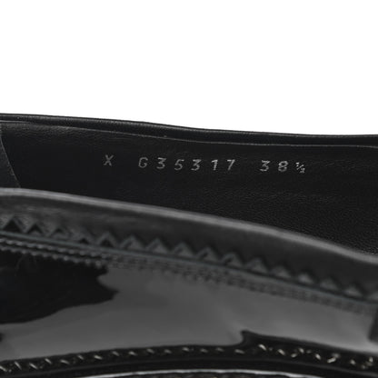 Chanel Patent Lambskin CC Chain Mocassin Loafers 38.5 Black 8 of 8