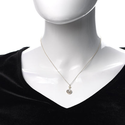 Tiffany Sterling Silver Pearl Nature Rose Pendant Necklace 2 of 5