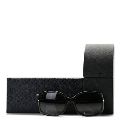 Prada Acetate Square Sunglasses SPR 08O Black 8 of 8