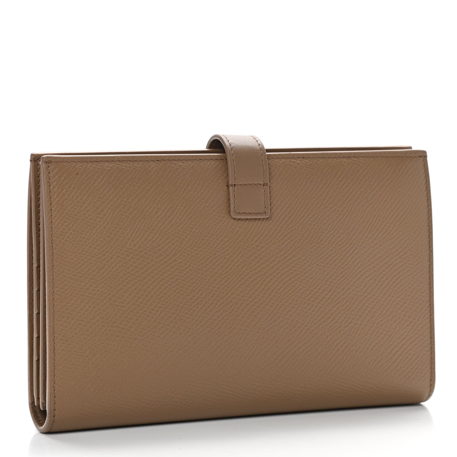 Celine Grained Calfskin Large Multifunction Strap Wallet Taupe 3 of 9