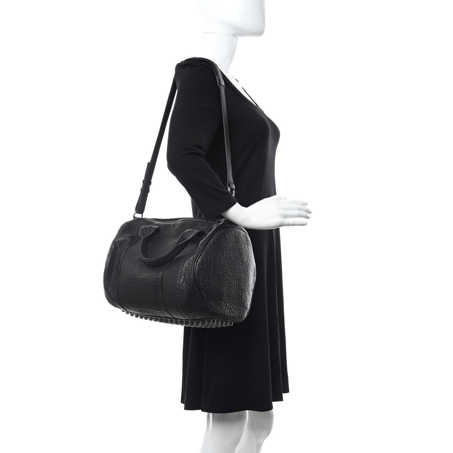 Pebbled Lambskin Rocco Black Nickel Hardware