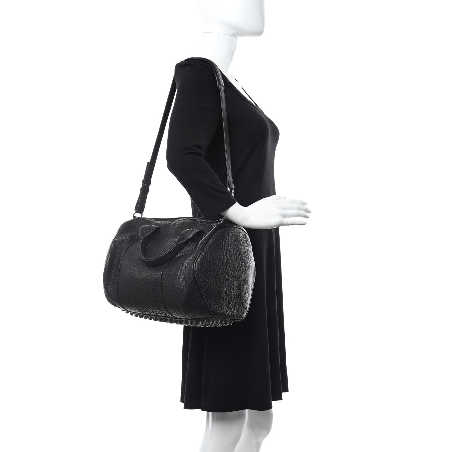 Alexander Wang Pebbled Lambskin Rocco Black Nickel Hardware 2 of 10