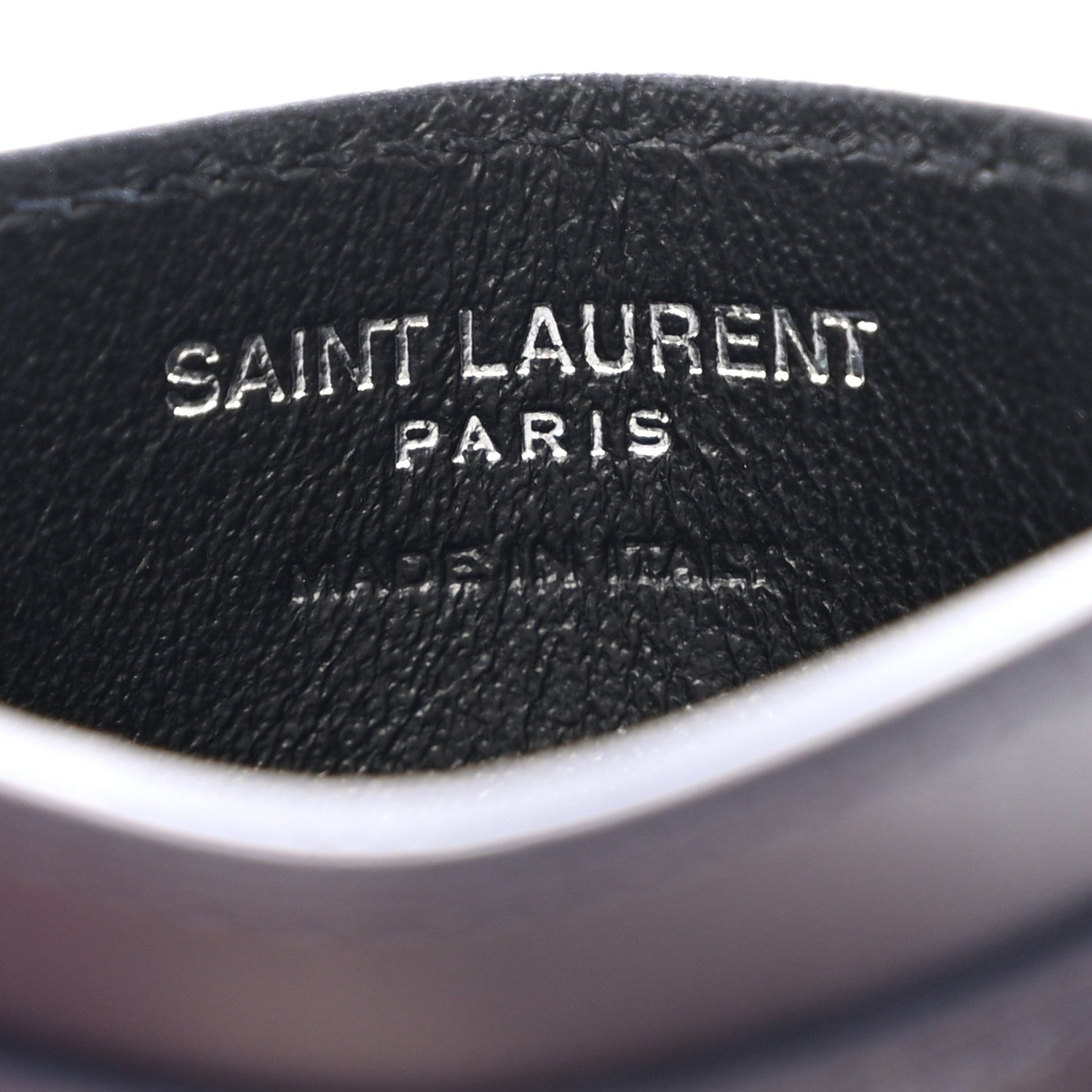 Saint Laurent Calfskin Monogram Credit Card Case Dark Notte 6 of 8