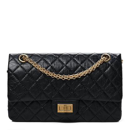 Chanel Aged Calfskin Quilted 2.55 Reissue 225 Flap Black 1 of 7