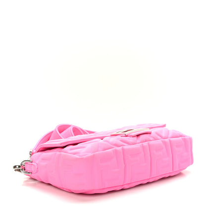 Fendi Lycra FF 1974 Embossed Baguette Rosa Fluo 3 of 8